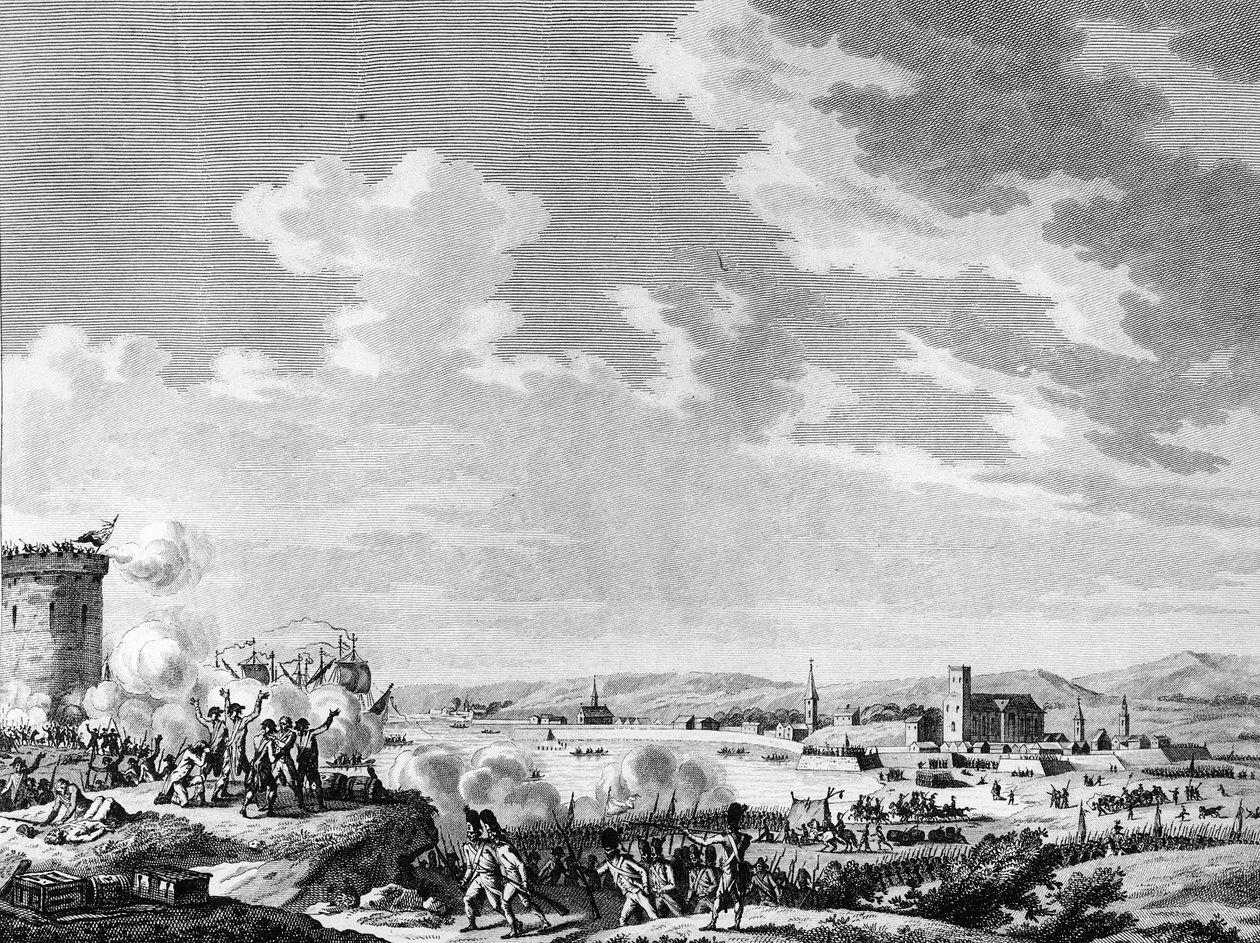 Fransk revolution og antirevolutionære bevægelser: Sejr vundet af franskmændene ved Quiberon den 21. juli 1795 mod royalisterne og Storbritanniens hær. Paris, bibliotek for Institut for Revolutionshistorie af School French