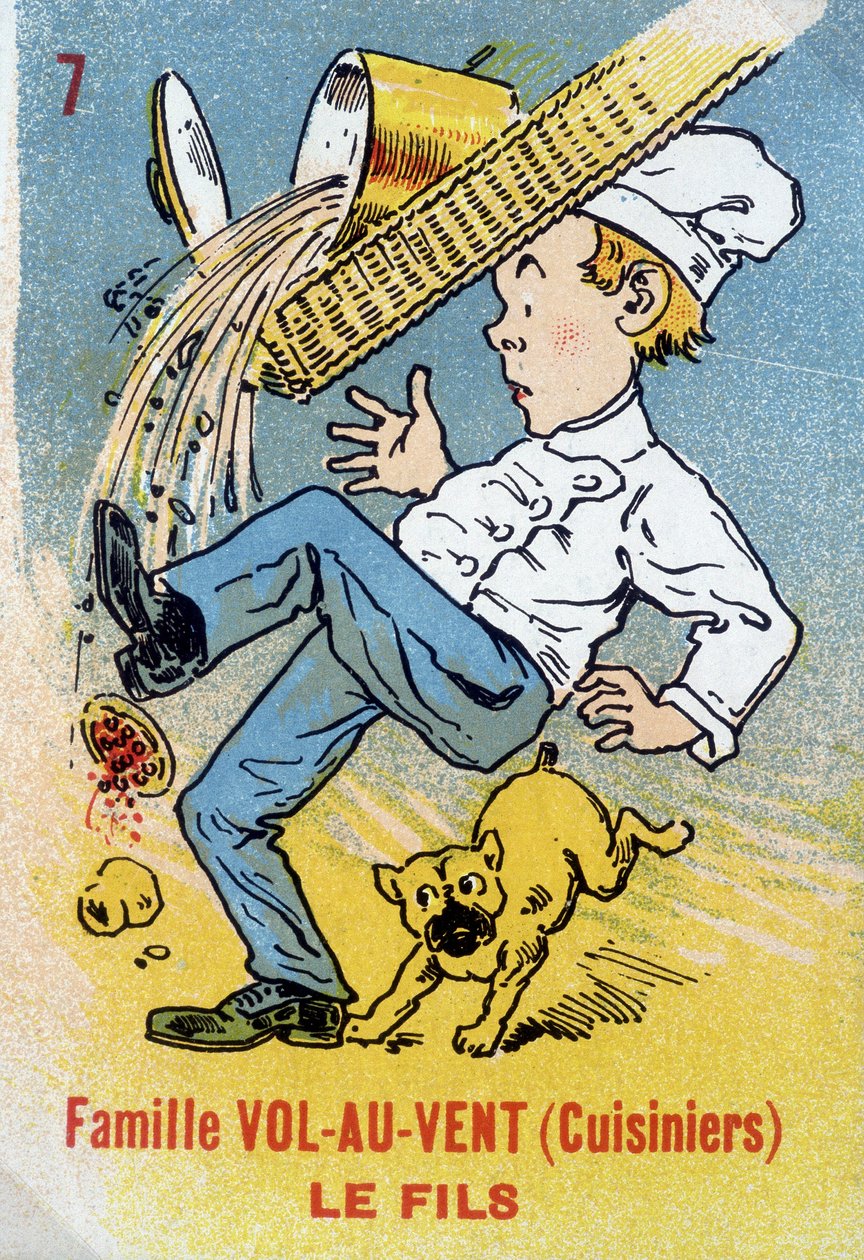 Game of the Seven Family: Søn af Vol-au-Vent-familien (Kokke). Jouier Card Museum, Issy-les-Moulineaux. af School French
