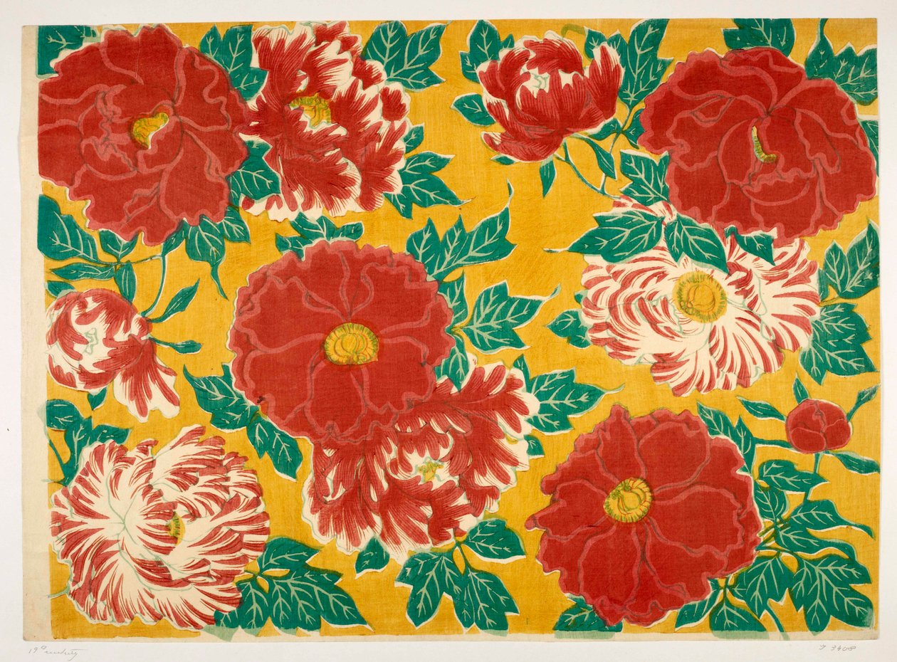 Japansk blomsterdesign, illustration fra 