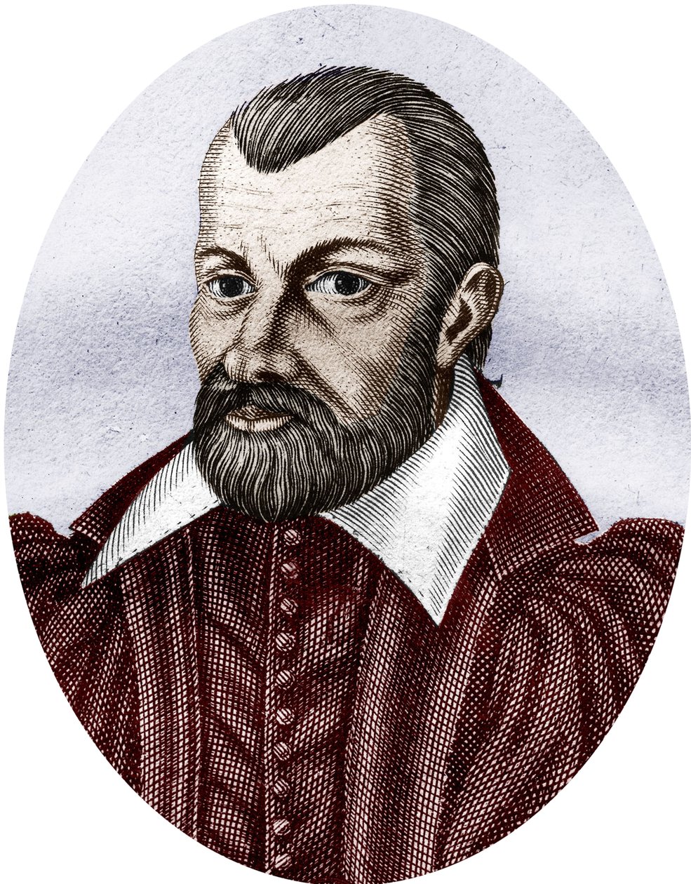 Jean Bodin 1530-1596 (farvestik) af School French