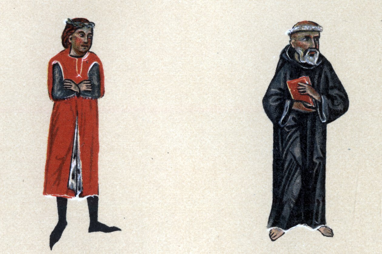 Marcabru, middelalderens trubadur, illustration fra 