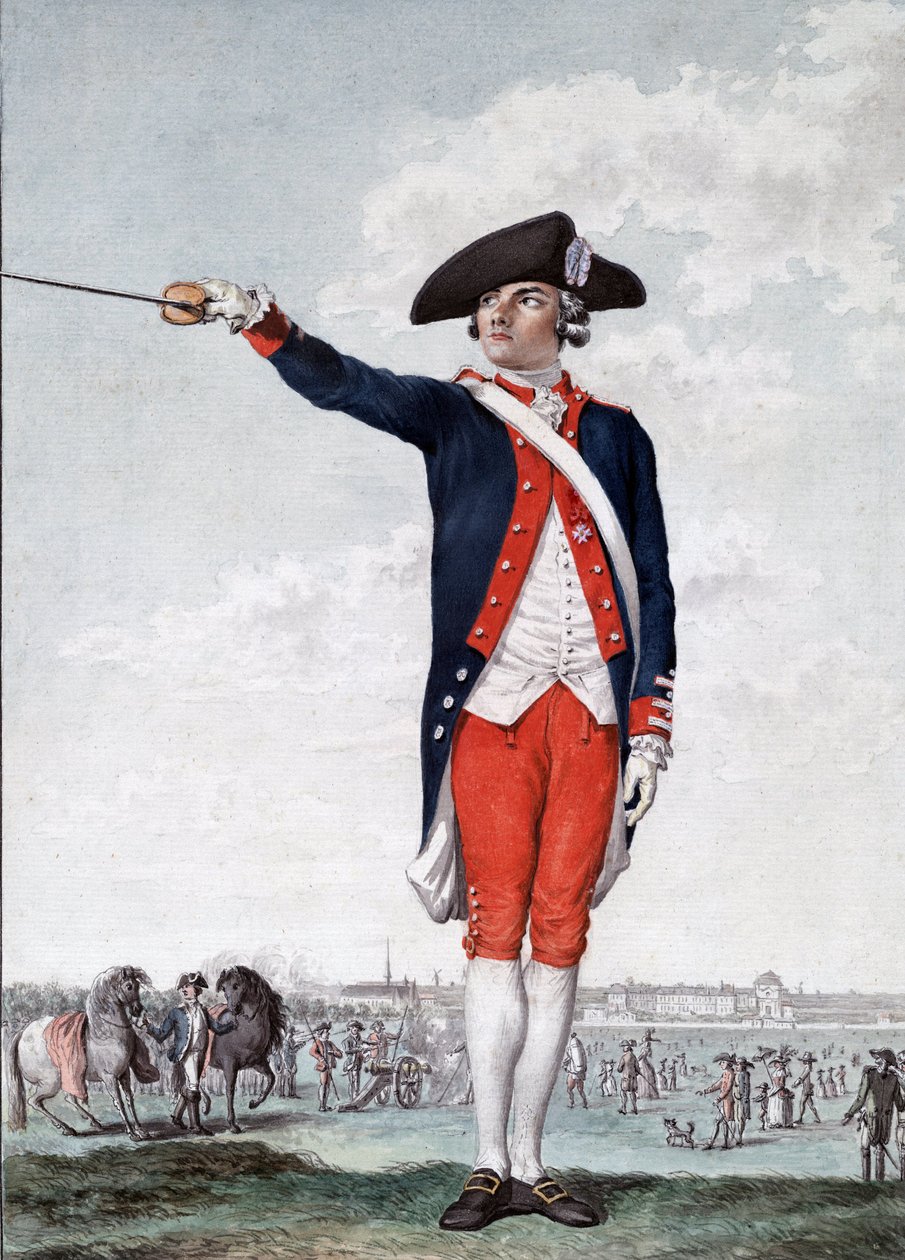 Picot de Peccaduc - Henry-Rene-Marie Picot de Peccaduc (Peccadeuc) 1770-1785 - sergent-major ved Royal Military School i Paris, gravering af Moreau af School French