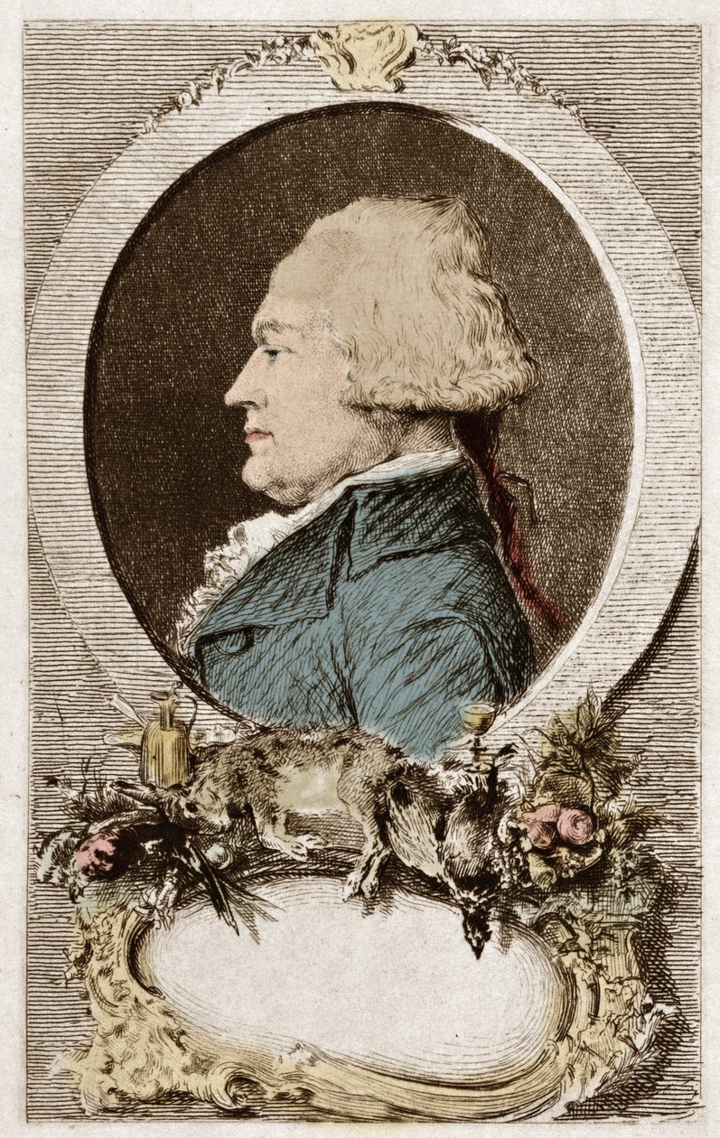Portræt af Anthelme Brillat Savarin (Brillat-Savarin) dommer, deputeret for den tredje stat, fransk gastronom og forfatter af School French