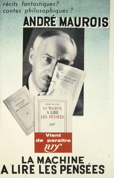 Plakat, der reklamerer for en roman af Andre Maurois, 