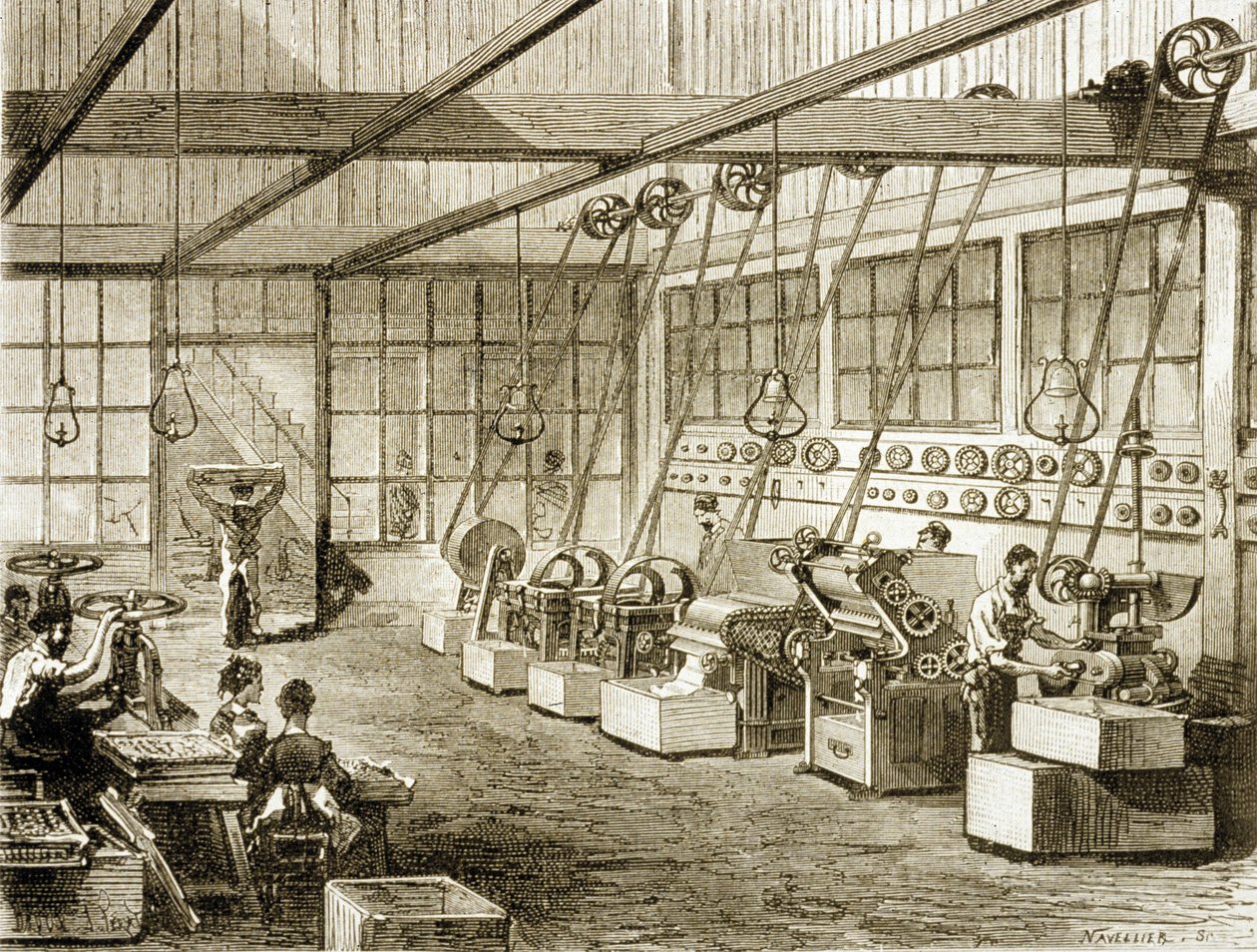 Sæbefabrik (gravering) af School French