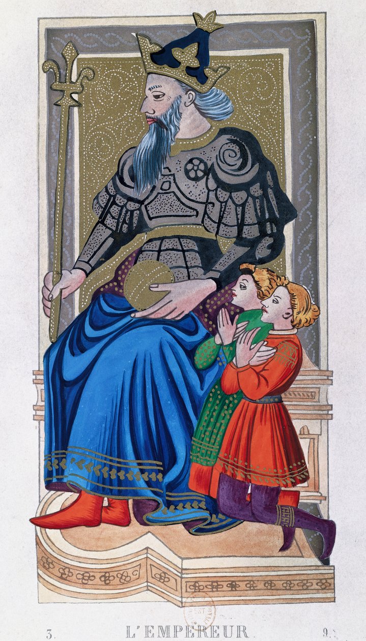 Kejseren, Charles VI tarot, Frankrig af School French
