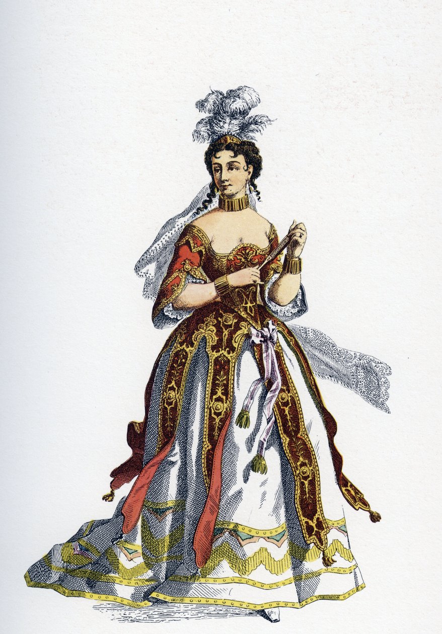 Prinsessen af Elide - Illustration til færdige kunstværker af Moliere - af School French