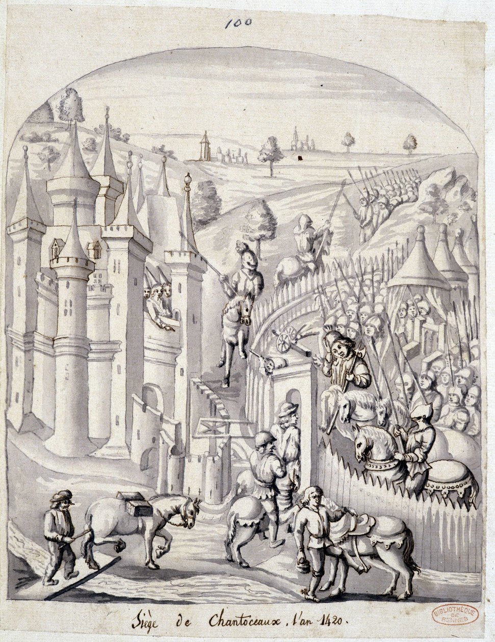 Belejringen af Chantoceaux, i år 1420 af School French