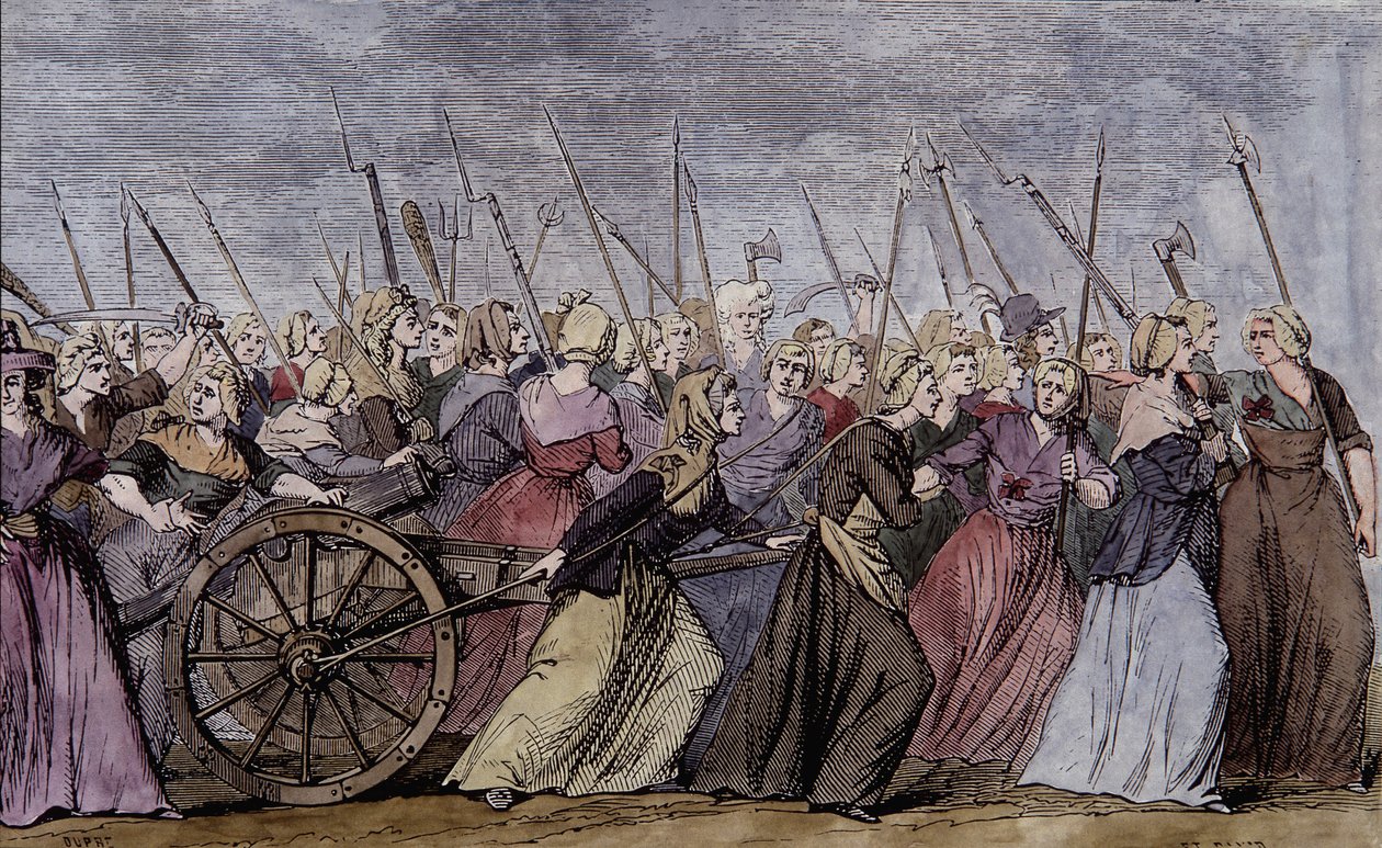 Kvindemarch på Versailles, 5. oktober af School French