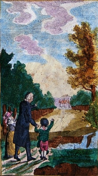 Børn med deres lærer, fra 