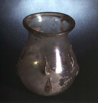 Lille krukke, Seine- eller Rhinområdet, 5.-7. århundrede (glas) af School German