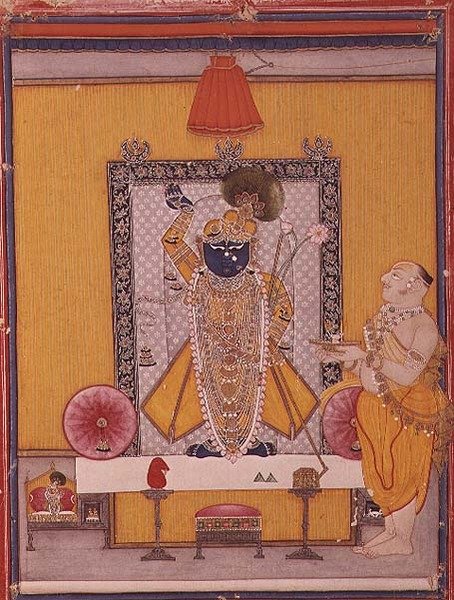 Billede af Krishna med hengiven af School Indian