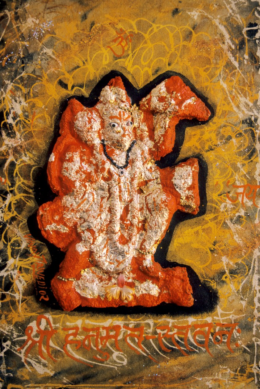 Lord Bajrangbali miniaturemaleri af School Indian