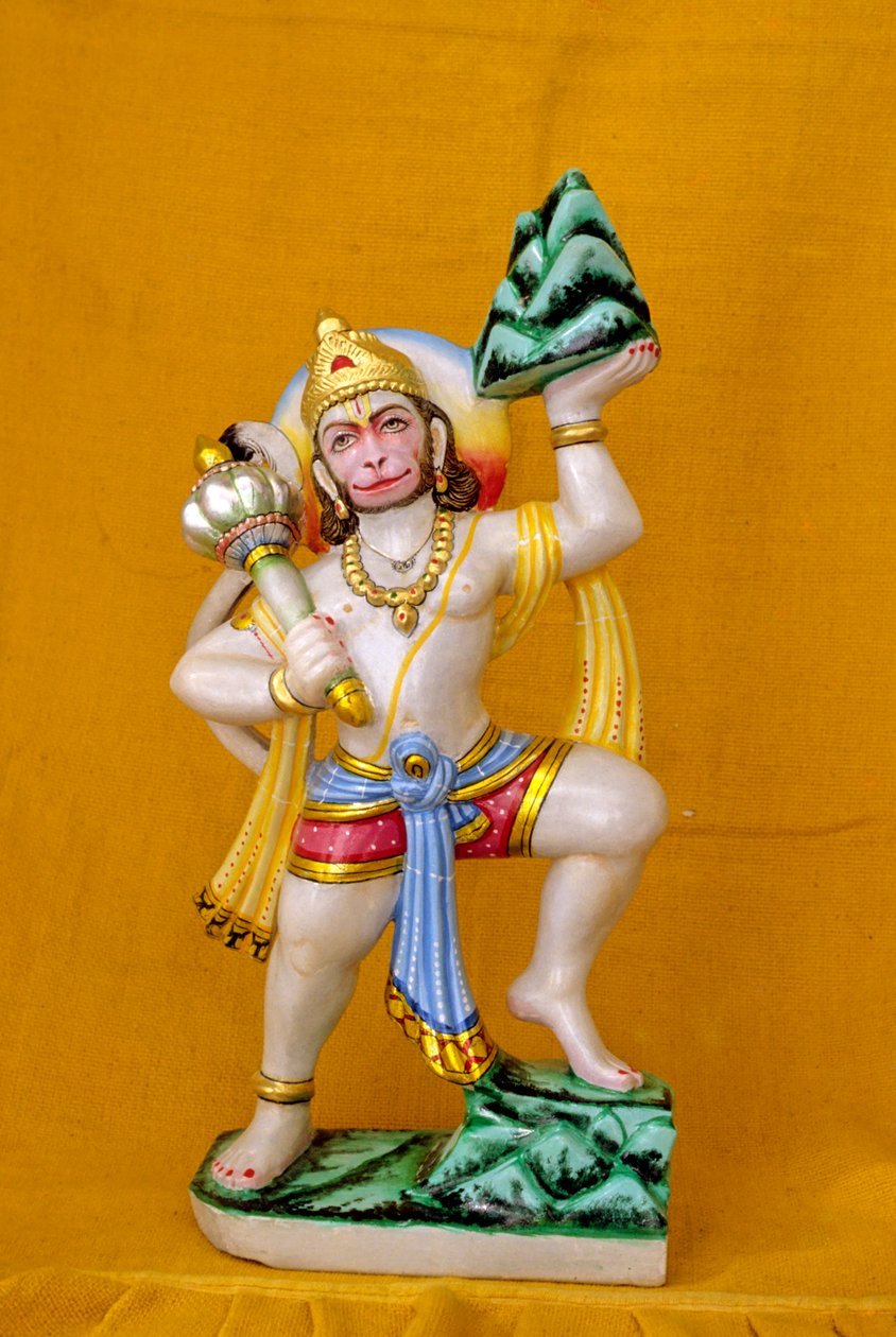 Lord Hanuman i marmor Indien af School Indian