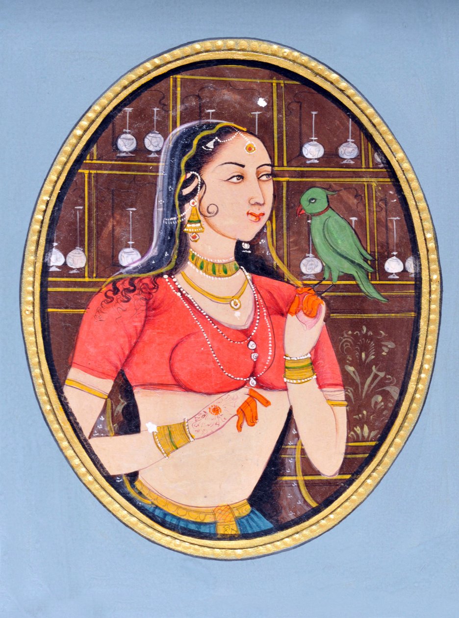 Miniaturemaleri af Jodha Bai Indien Asien af School Indian