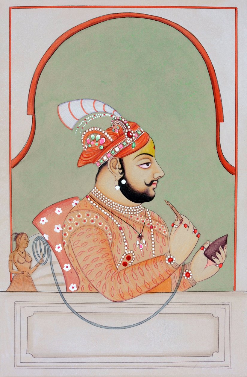 Miniaturemaleri af Maharana Jagat Singh Udaipur af School Indian