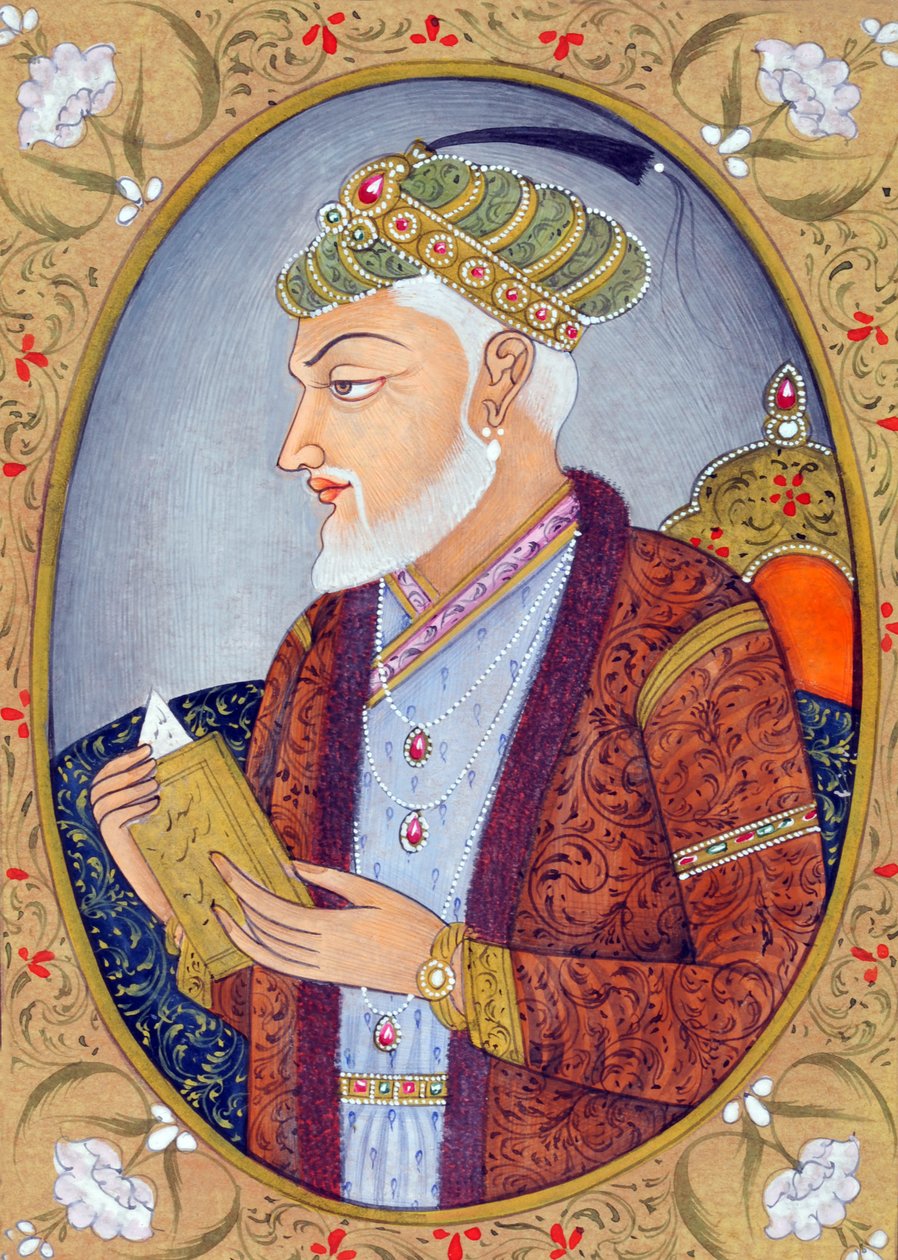 Miniaturemaleri af Moghul-kejser Aurangzeb Indien Asien af School Indian