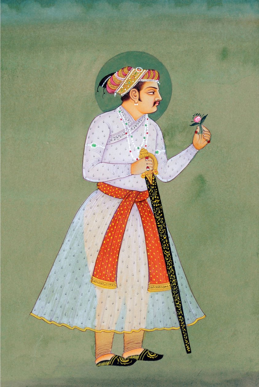 Miniaturemaleri af mogulkejseren Jahangir af School Indian