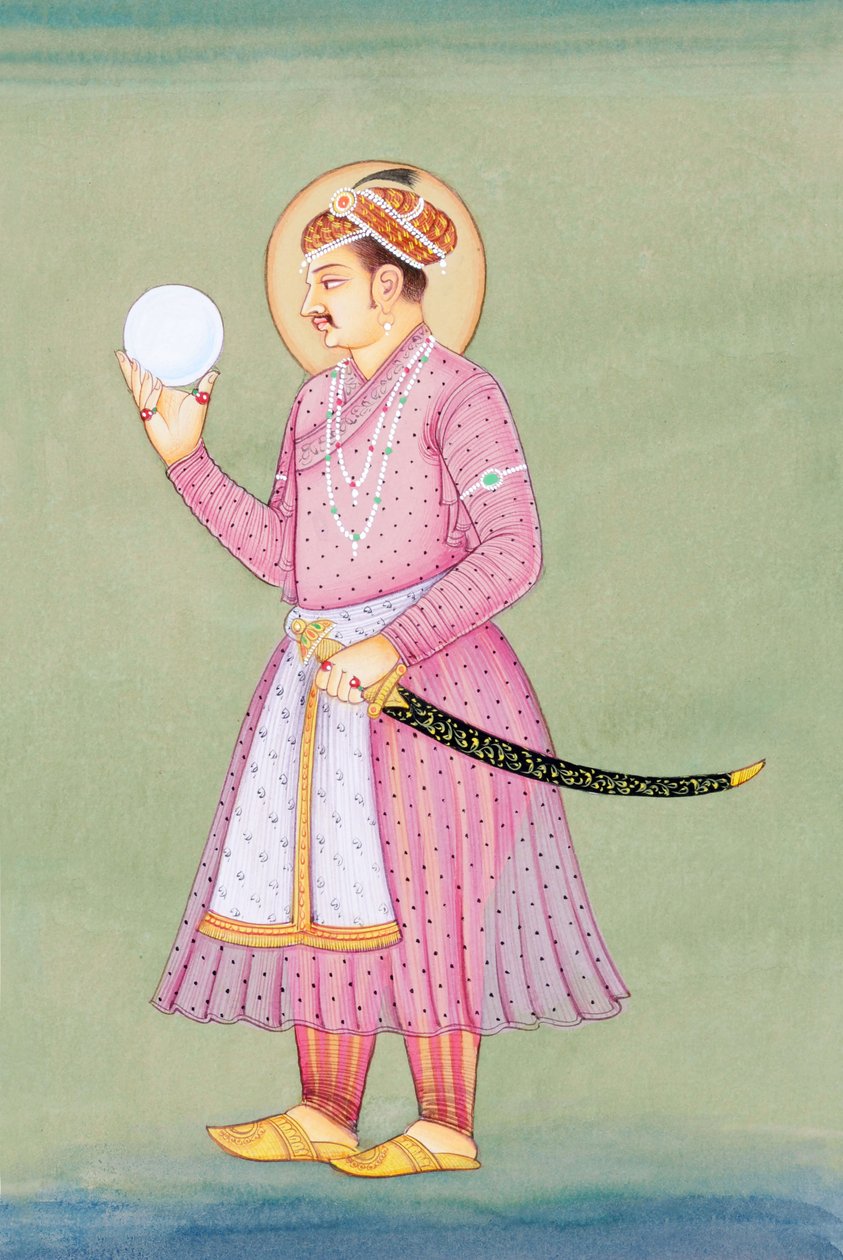 Miniaturemaleri af mogulkejseren Jahangir af School Indian