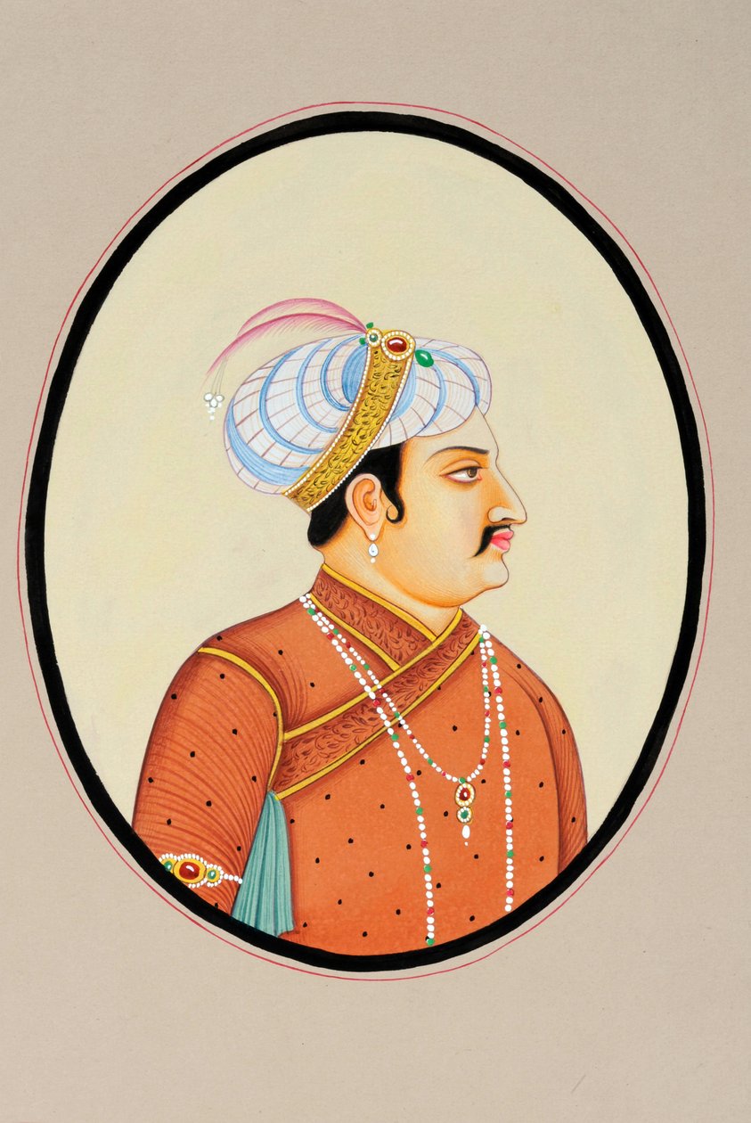 Miniaturemaleri af mogulkejseren Jahangir af School Indian