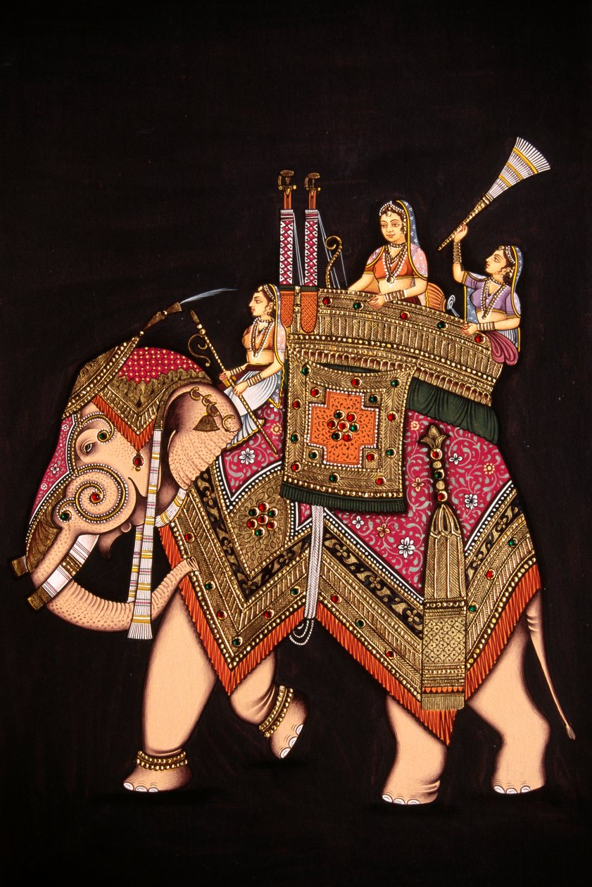 Miniaturemaleri af Mumtaz Mahal på papir af School Indian