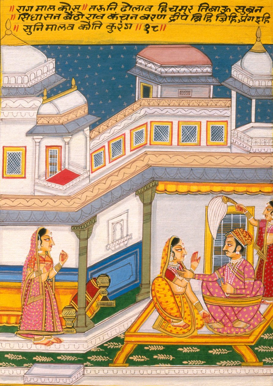 Miniaturemaleri på papir, Rag Mal Kosh, Nathdwara-skolen af School Indian