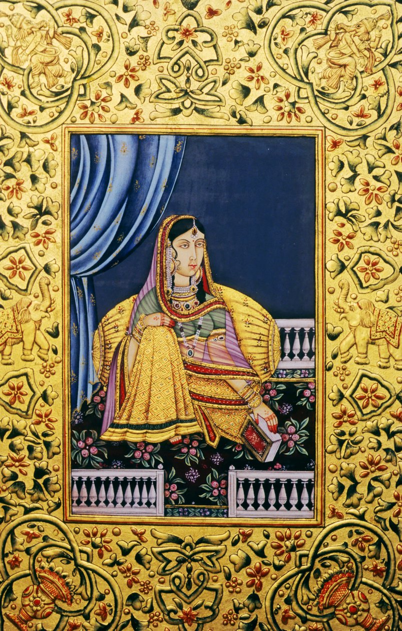 Mughal-kejserindens miniaturemalerier af School Indian