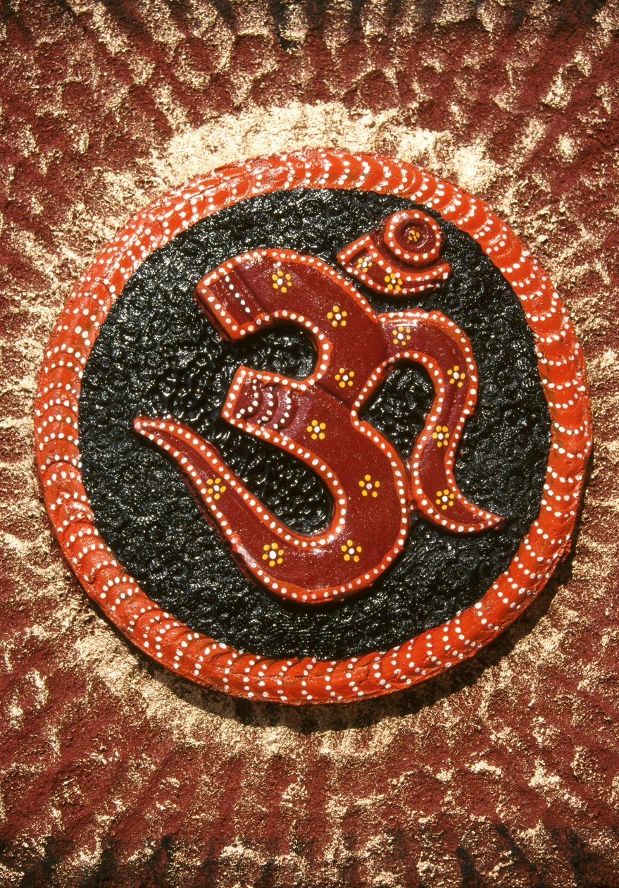 Om Gips af maleri, Gujarat, Indien af School Indian