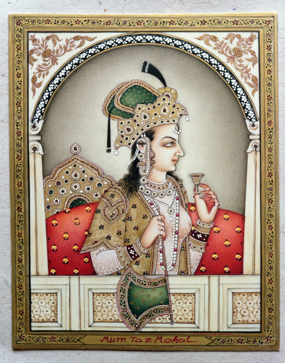Portræt af Arjumand Banu Begum (d.1631) Mumtaz-i Mahal af School Indian
