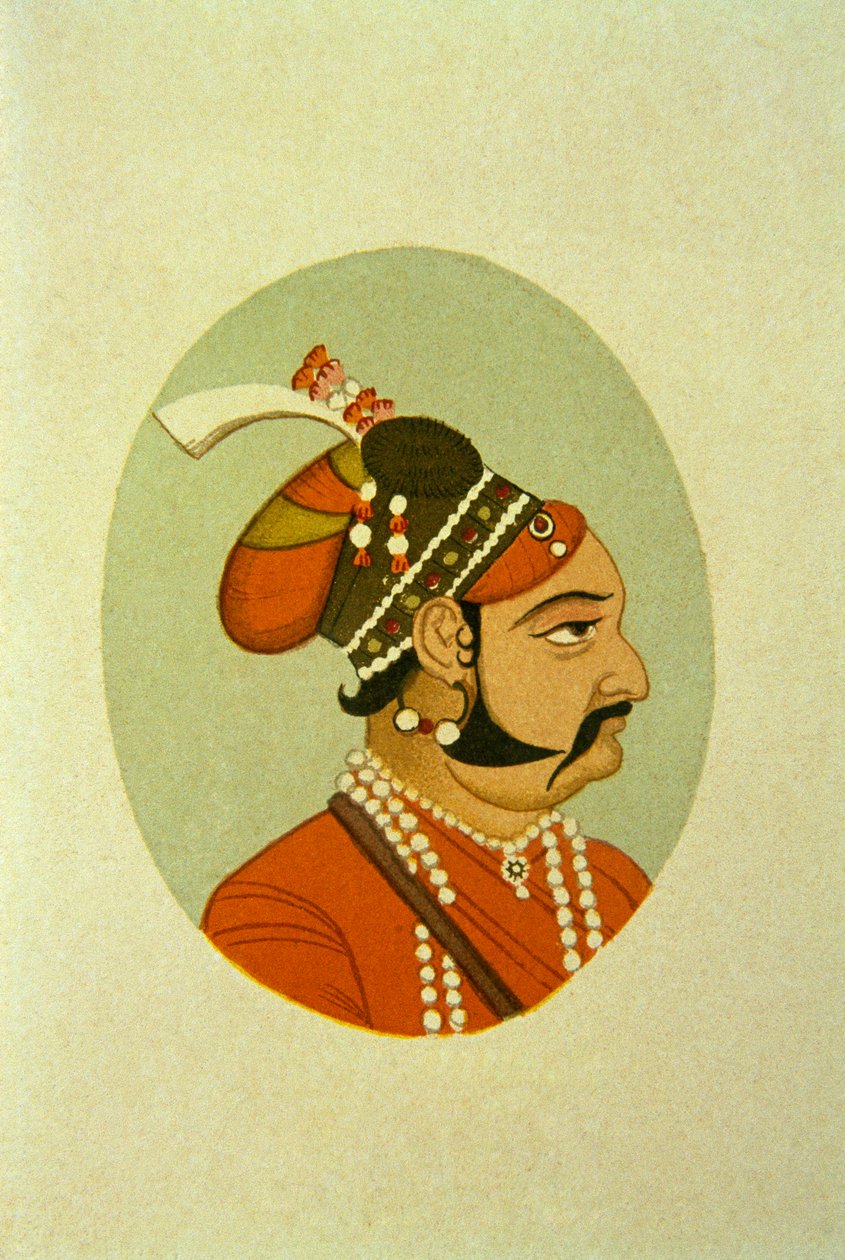 Portræt af Maharaja Jaisalmar Jaswant Singh, Indien af School Indian