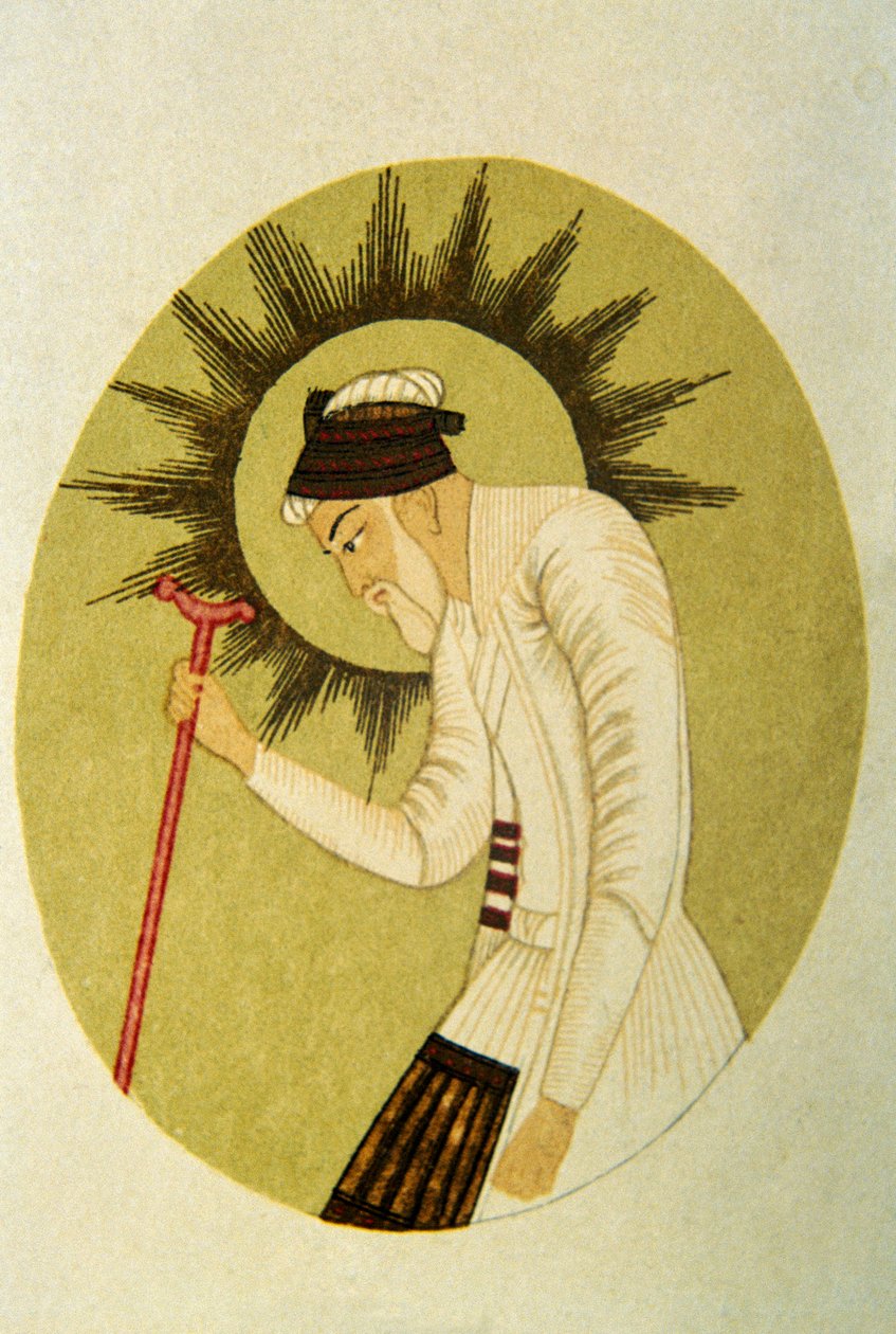Portræt af mogulkejseren Aurangzeb, Indien af School Indian