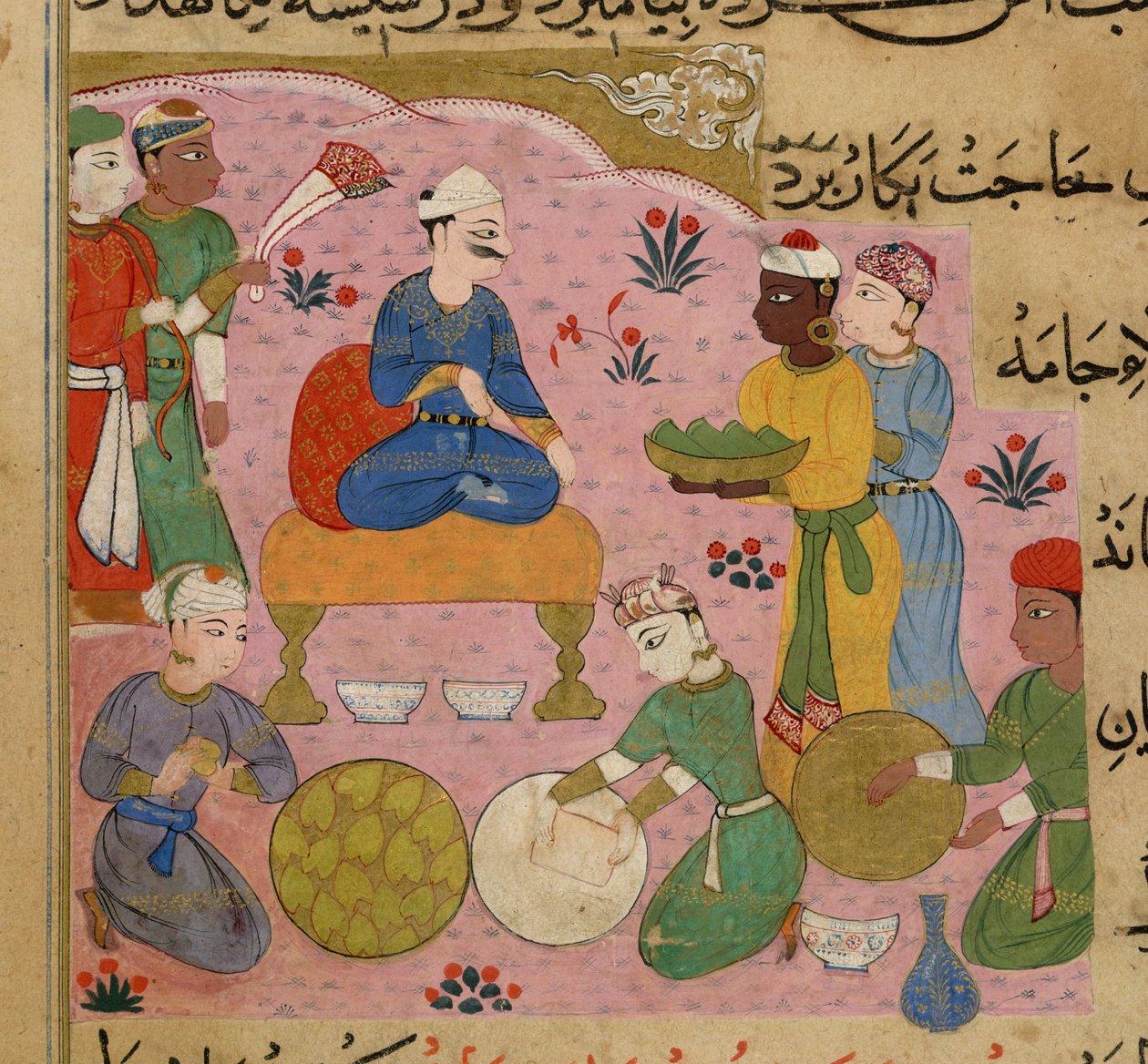 Forberedelse af betel til sultanen Ghiyath al-Din, fra The Ni