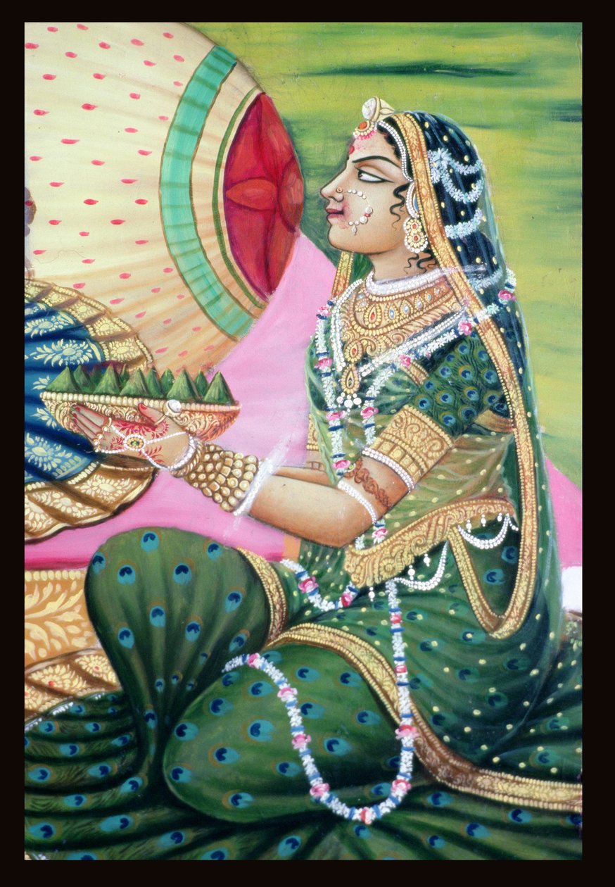 Radha, en af Krishnas koner af School Indian