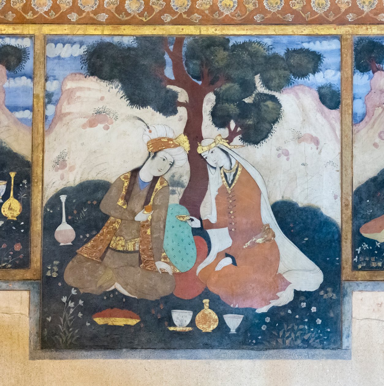Frisk på Chehel Sotoun Palace, Esfahan, Iran af School Iranian