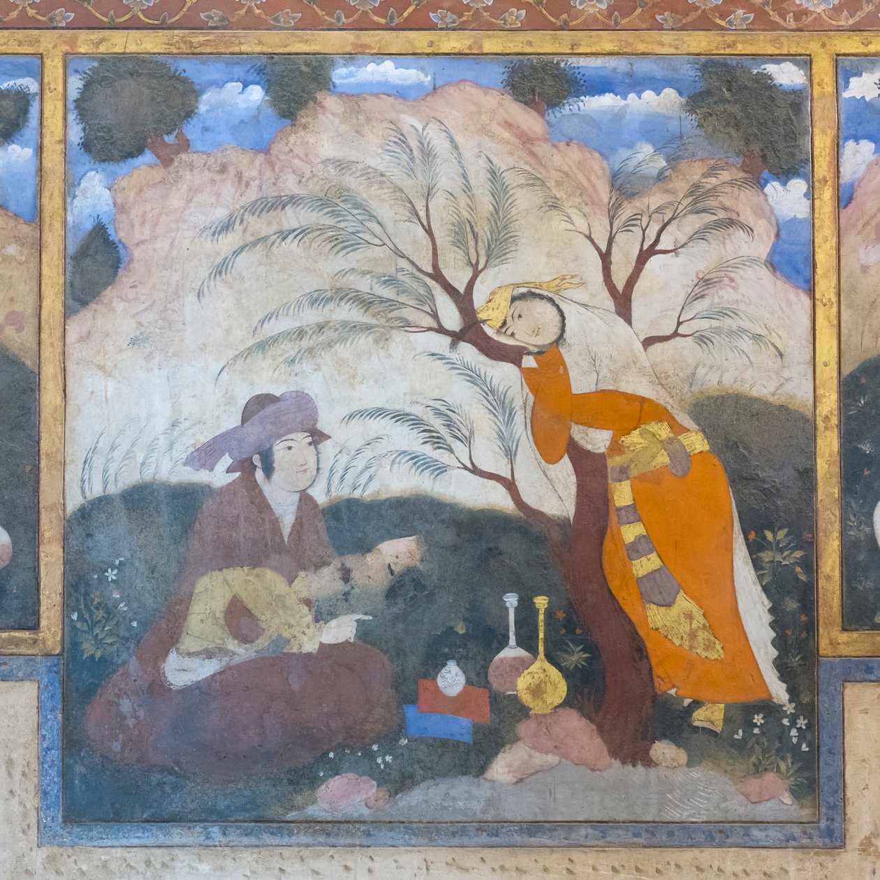 Frisk på Chehel Sotoun Palace, Esfahan, Iran af School Iranian