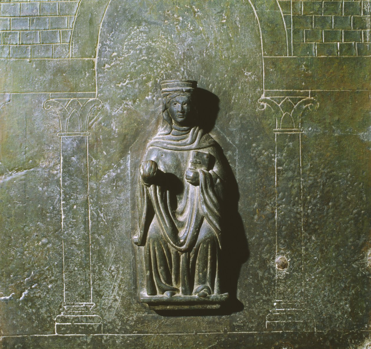Detalje fra døren til Sankt Johannes Evangelistens Oratorium, Italien (bronze) af School Italian