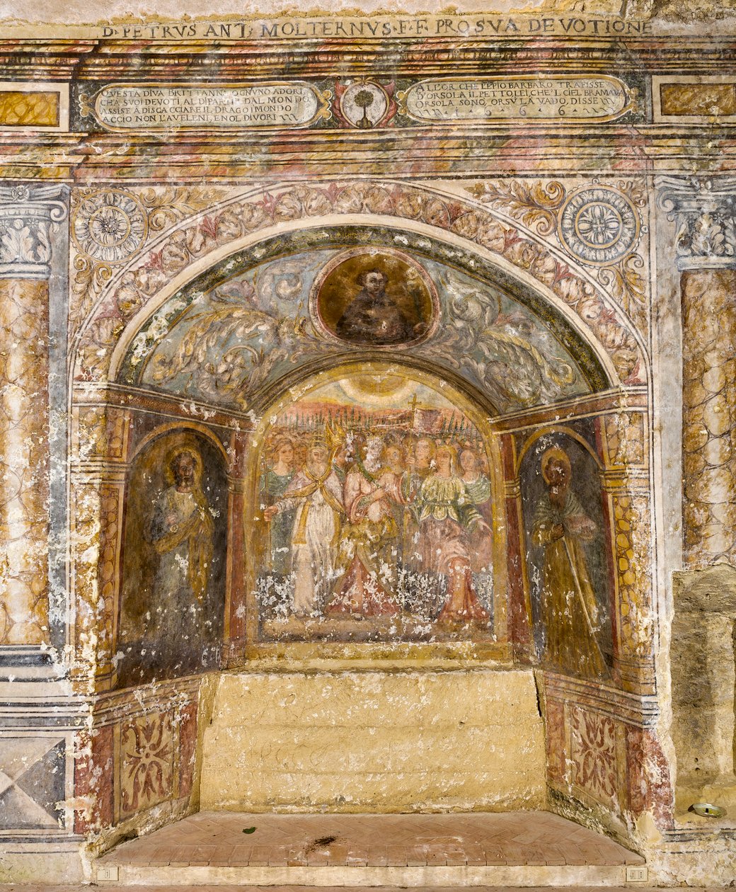 Fresko i kirken Santa Maria della Palomba af School Italian