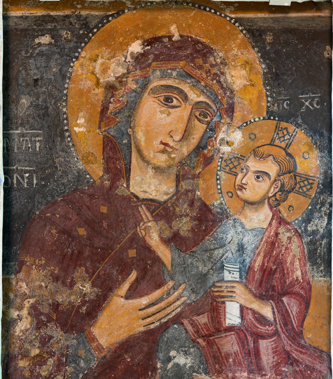 Fresko i kirken Santa Maria della Palomba af School Italian