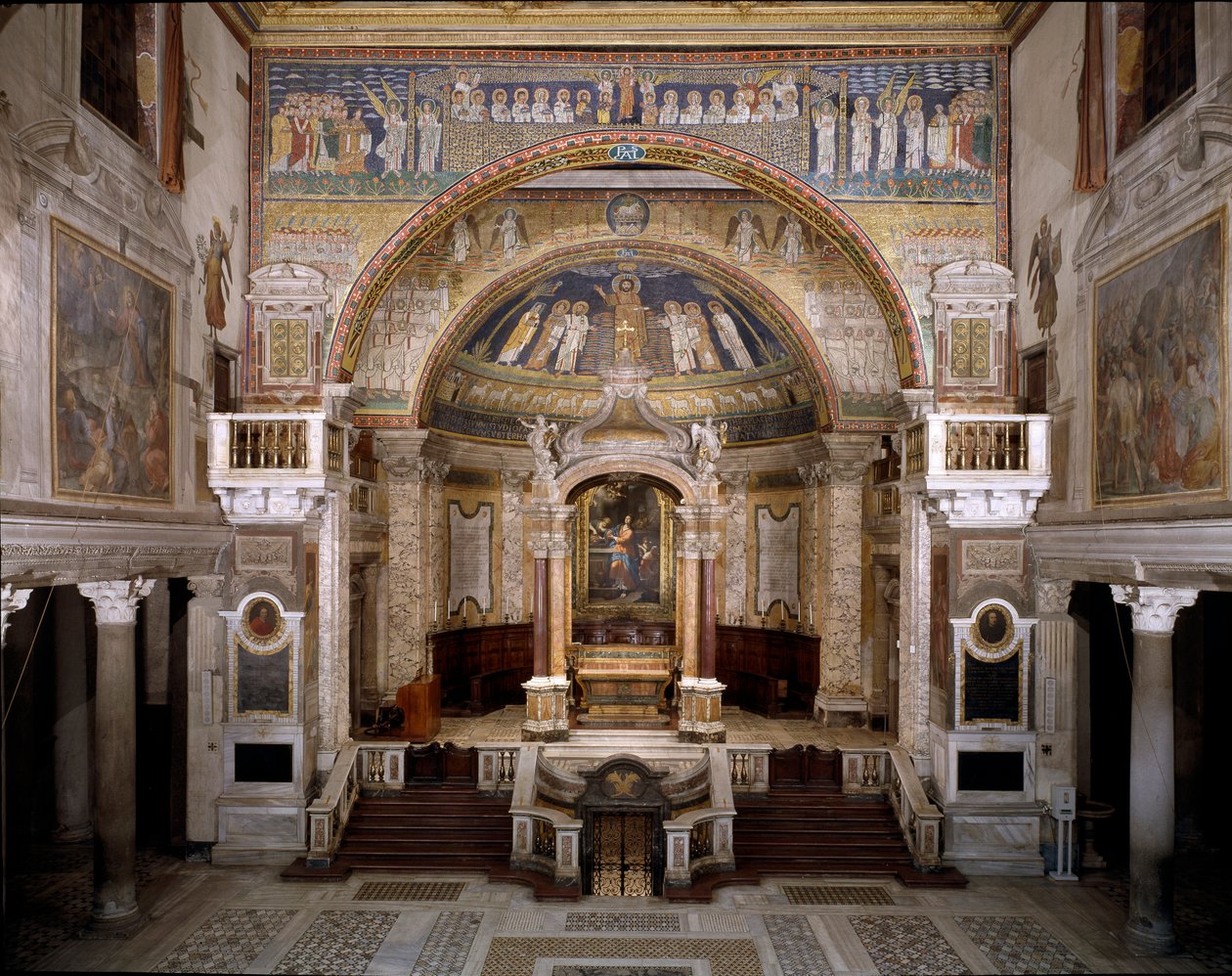 Indvendig udsigt over basilikaen af School Italian