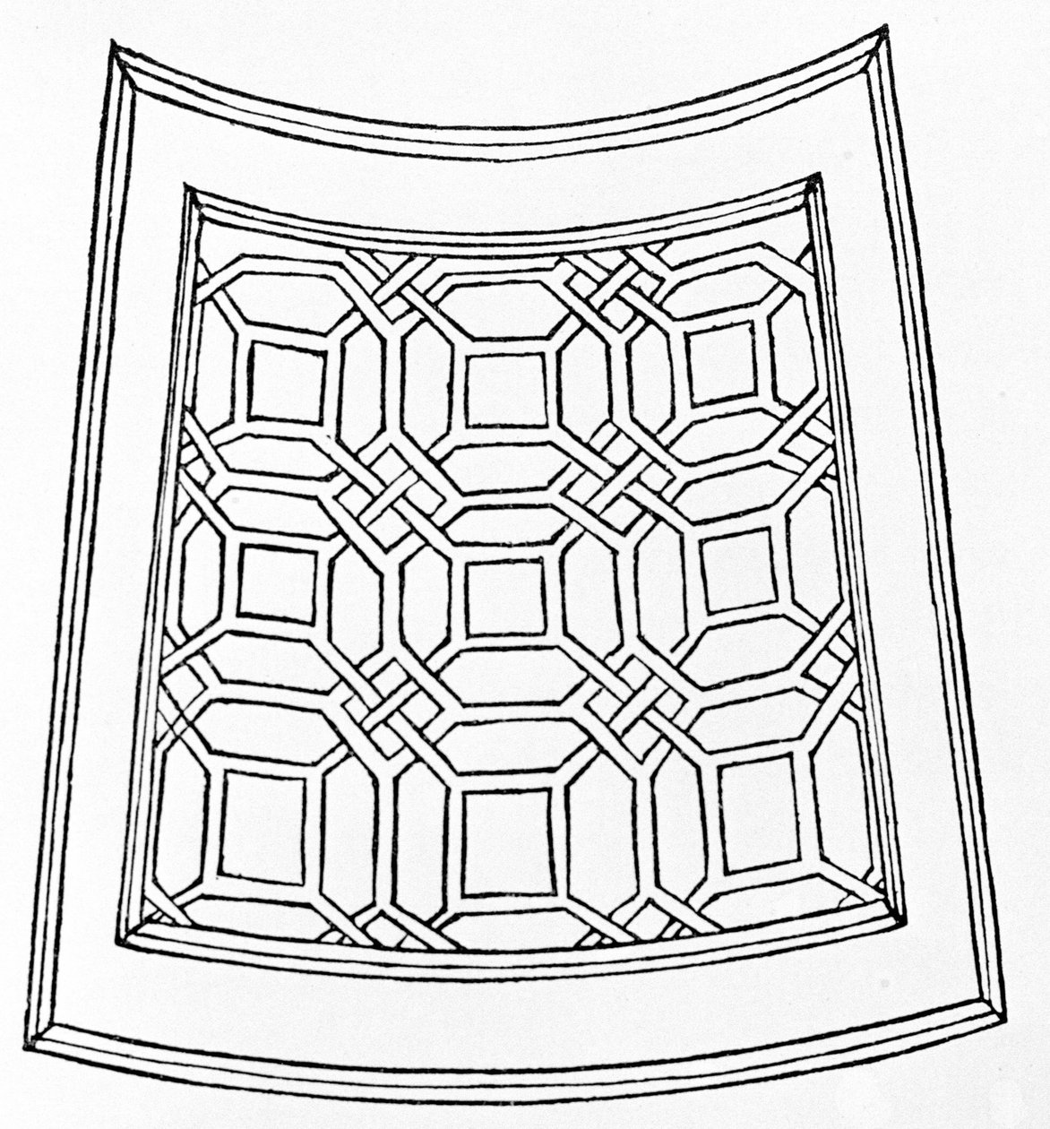 Labyrint af "Hypnerotomachia Polyphili" eller "Poliphilas drøm" af dominikaneren Francesco Colonna (1453 - 1538). Den første udgave går tilbage til 1499. Illustrationer af Alde Manuce (Aldo Manuzio). af School Italian