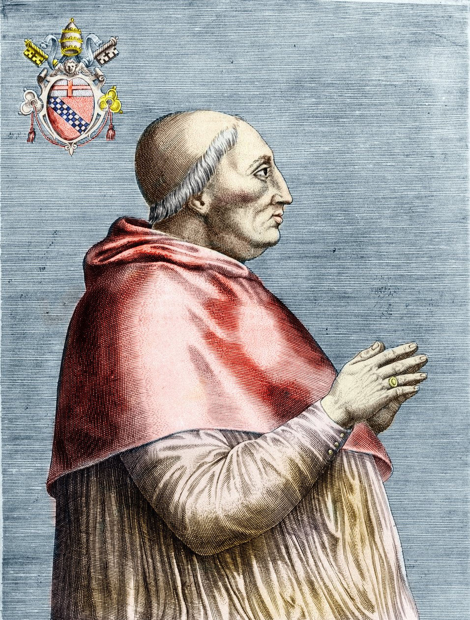 Portræt af pave Innocens VIII (1484-1492) (kobberstik) af School Italian