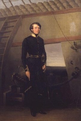 Søofficeren (olie på lærred) af School Italian