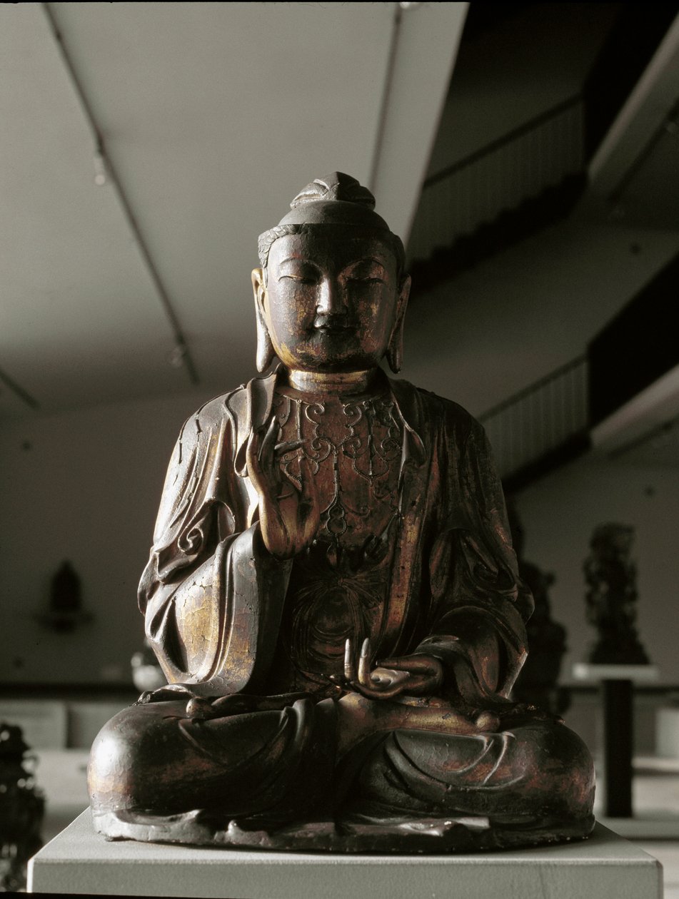 Buddha siddende i lalitasana position - skulptur, Kamakura periode (1185-1333) af Japanese School