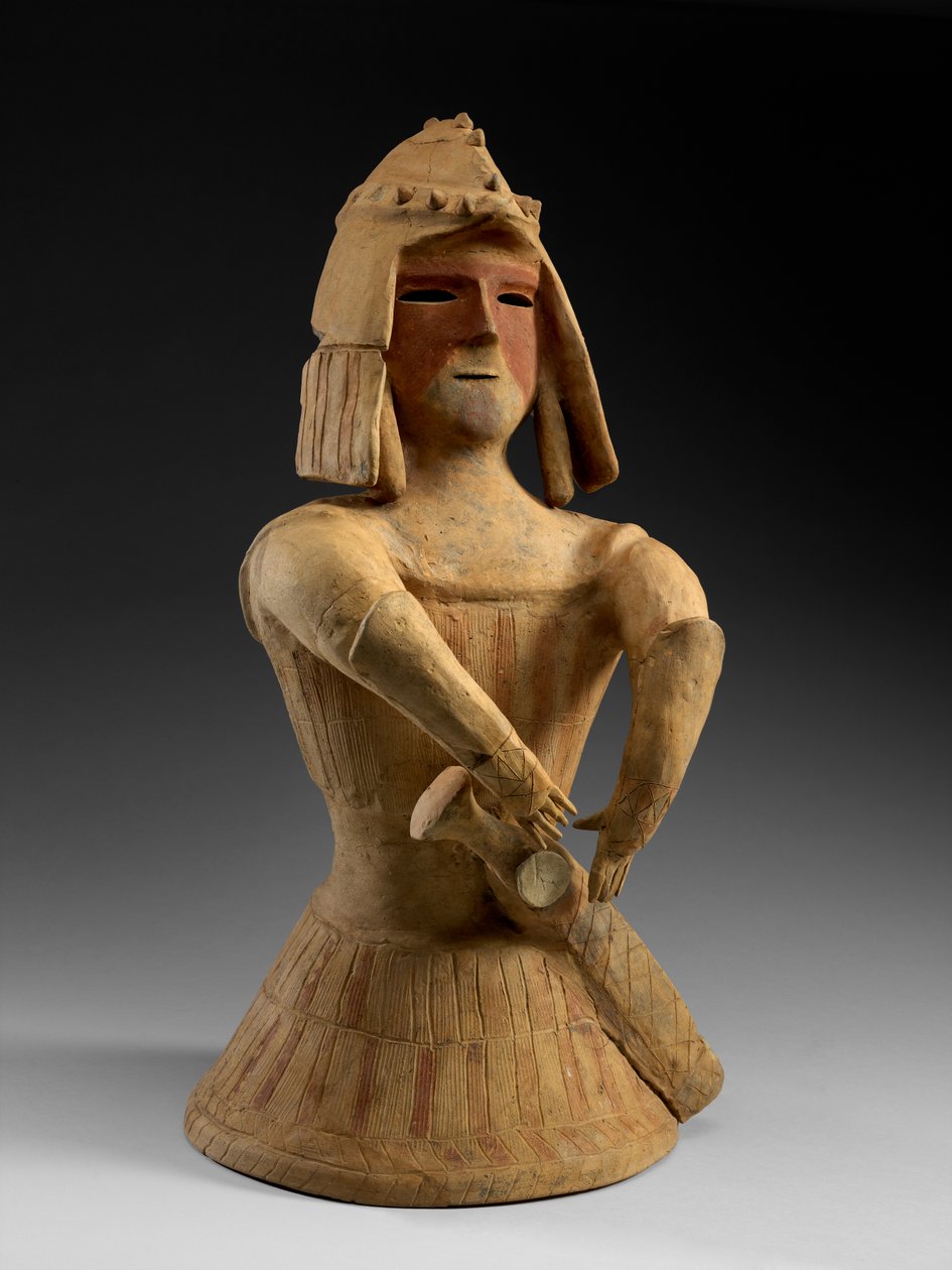 Haniwa Warrior, slutningen af det 6. århundrede (rødt lertøj) af Japanese School