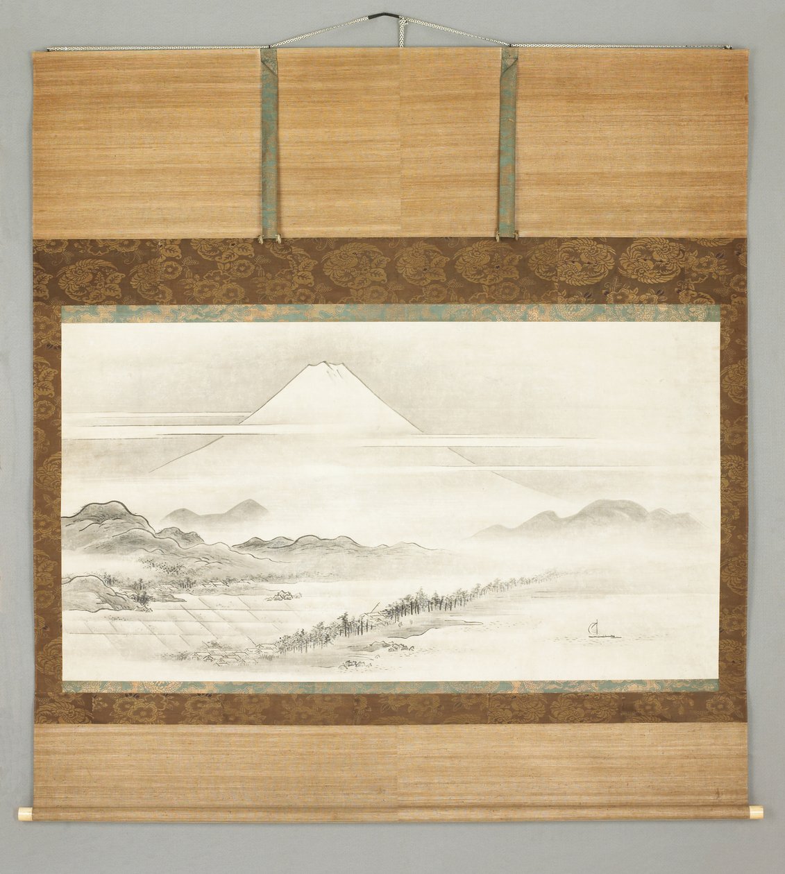 Kakemono, landskab af Mt. Fuji af Japanese School