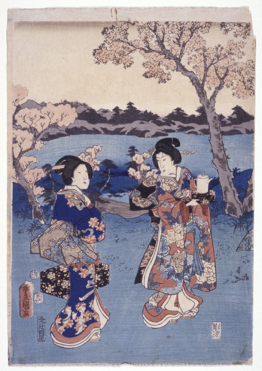 Uden titel (farvetræsnit) af School Japanese