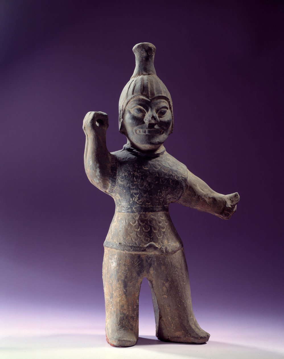 Art coreen: figur af eksorcist. Periode for de tre kongeriger (57 f.Kr.-668 e.Kr.). Paris, Cernuschi-museet af School Korean