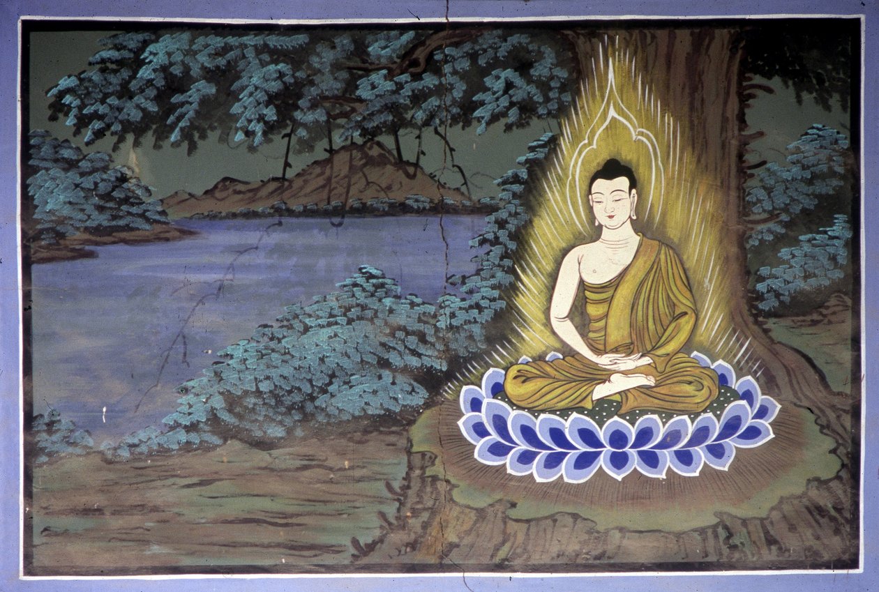 Buddhas liv: Buddha i meditation - Yongju-templet, Suwon-regionen, Sydkorea. af School Korean