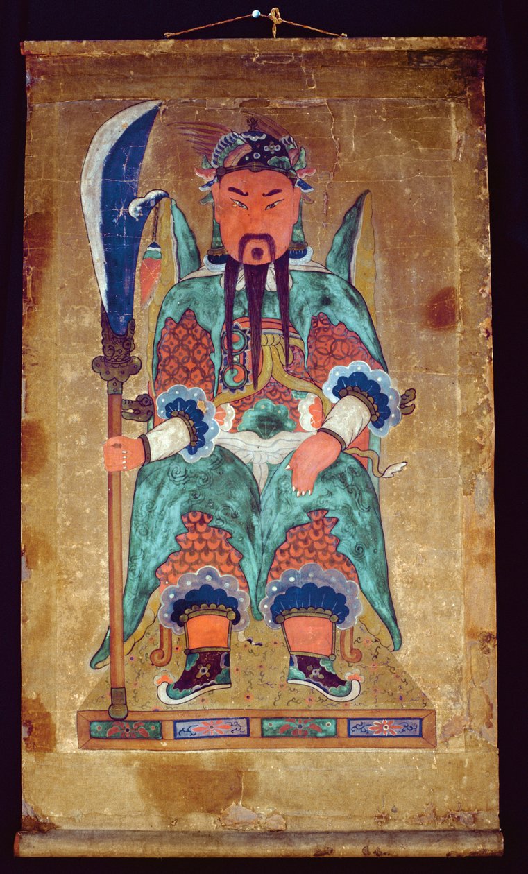 Gwanwoojanggun (naturligt pigment på papir) af School Korean