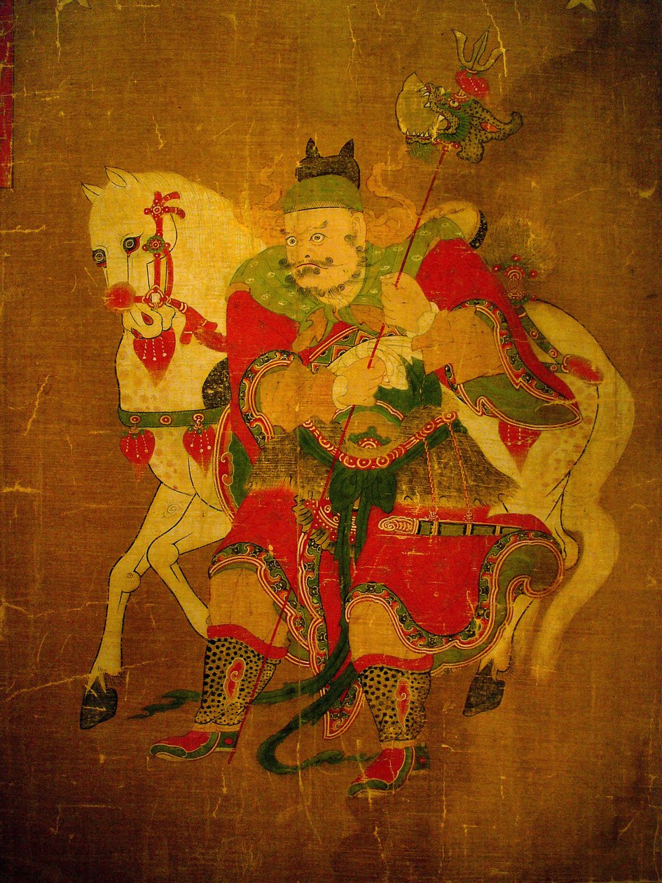Messenger of Hell med hest, maleri på hamprulle, Joseon-perioden, Kree. Seoul National Museum, Republikken Korea af School Korean